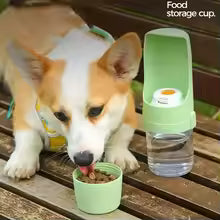 Gourde 2-en-1 pour Chien – Eau & Nourriture